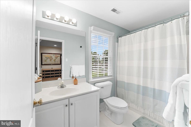 4 William Howard Dr, Glen Mills, PA 19342 - full bath featuring vanity, tile patterned floors, and curtained shower