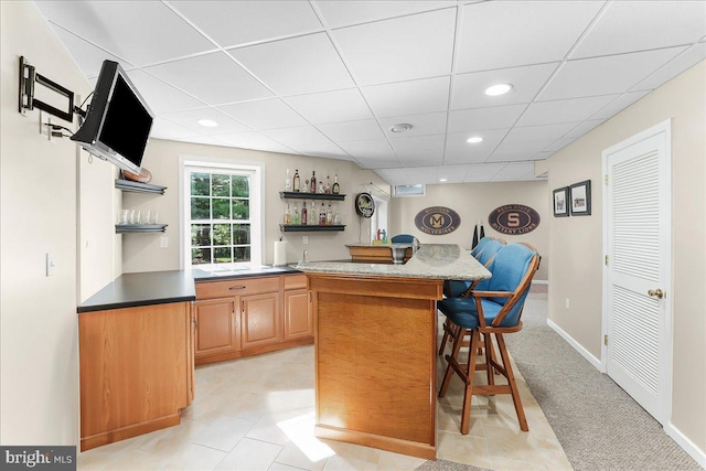 4 William Howard Dr, Glen Mills, PA 19342 - indoor wet bar featuring recessed lighting and a drop ceiling