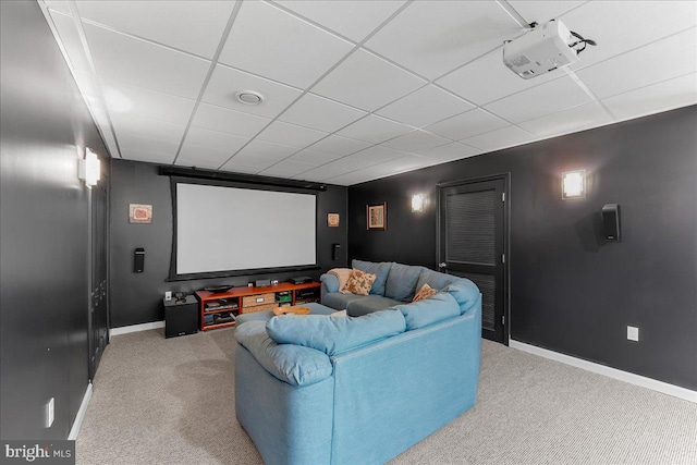 4 William Howard Dr, Glen Mills, PA 19342 - home theater with carpet and a paneled ceiling