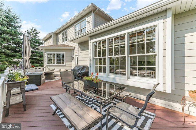 4 William Howard Dr, Glen Mills, PA 19342 - deck with outdoor dining area, area for grilling, and outdoor lounge area