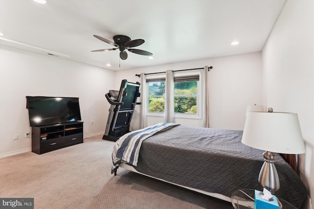 12116 Long Ridge Ln, Bowie, MD 20715 - carpeted bedroom featuring recessed lighting and ceiling fan