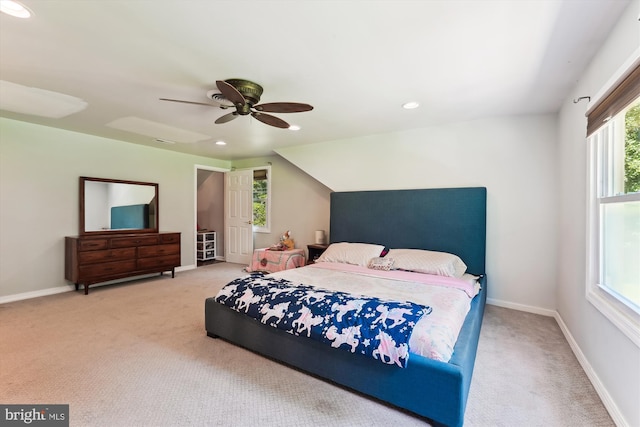 12116 Long Ridge Ln, Bowie, MD 20715 - bedroom featuring carpet floors, a ceiling fan, and recessed lighting