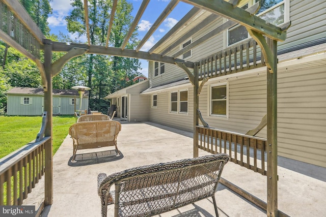 12116 Long Ridge Ln, Bowie, MD 20715 - view of patio / terrace with an outdoor structure