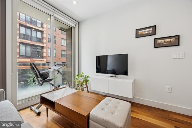 621 S 24th St Unit 204, Philadelphia, PA 19146 - office with baseboards and wood finished floors