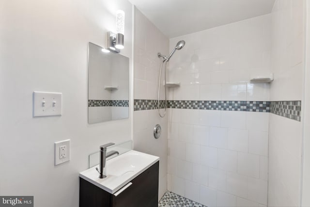 313 W 5th Ave, Conshohocken, PA 19428 - bathroom featuring vanity and a tile shower