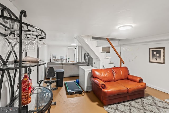 1511 Palm St, Reading, PA 19604 - living room featuring stairs