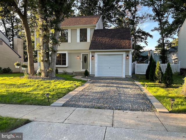 5 Wilton Way, Sicklerville, NJ 08081 - view of front of property with gravel driveway, an attached garage, and a shingled roof