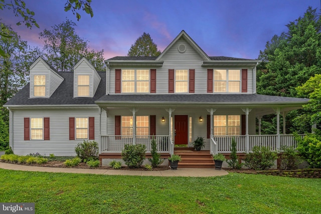 14057 Broadview Ln, Culpeper, VA 22701 - view of front facade featuring covered porch and a lawn
