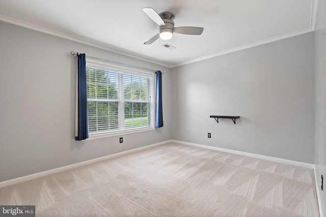14057 Broadview Ln, Culpeper, VA 22701 - carpeted empty room with ornamental molding and ceiling fan