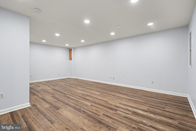 14057 Broadview Ln, Culpeper, VA 22701 - unfurnished room featuring recessed lighting, dark wood-style floors, and a smoke detector