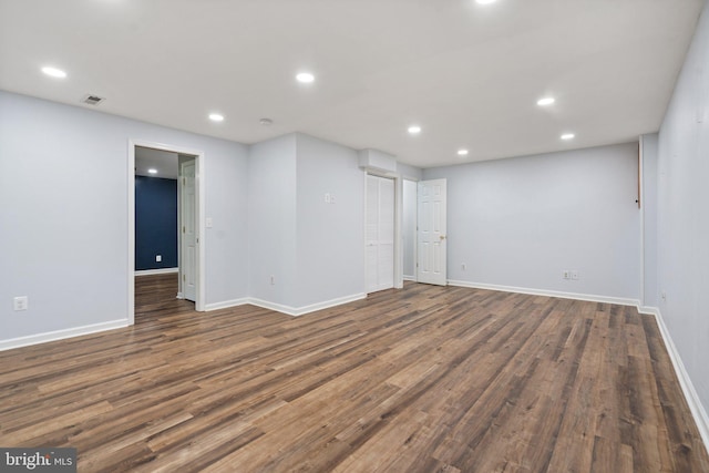 14057 Broadview Ln, Culpeper, VA 22701 - empty room with recessed lighting and dark wood-style floors