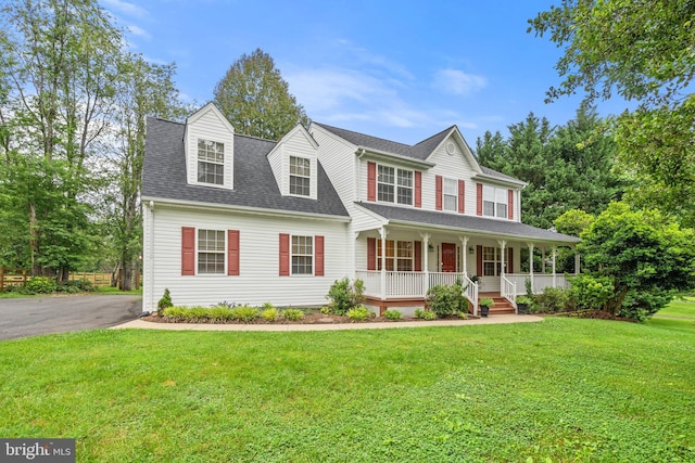 14057 Broadview Ln, Culpeper, VA 22701 - view of front of house featuring a porch, a front yard, and a shingled roof