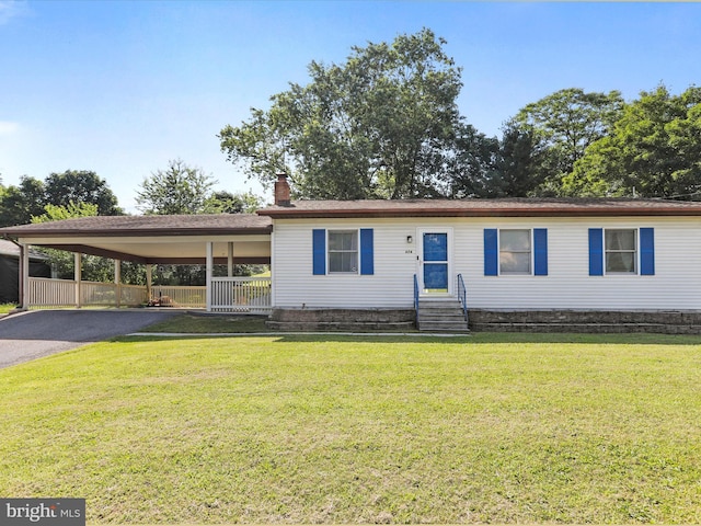 674 Harrison Ave, Berkeley Springs, WV 25411 - view of front of property featuring driveway and a chimney