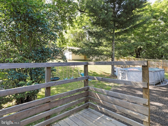 674 Harrison Ave, Berkeley Springs, WV 25411 - view of wooden deck