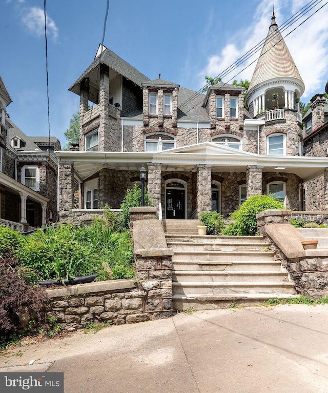 1407 Hill Rd, Reading, PA 19602 - victorian home with stone siding