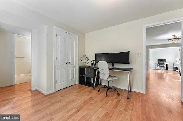 4119 Waterview Dr, Edgewater, MD 21037 - home office with light wood-type flooring