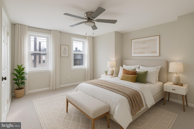 429 N Lakewood Ave, Baltimore, MD 21224 - bedroom with light colored carpet and ceiling fan