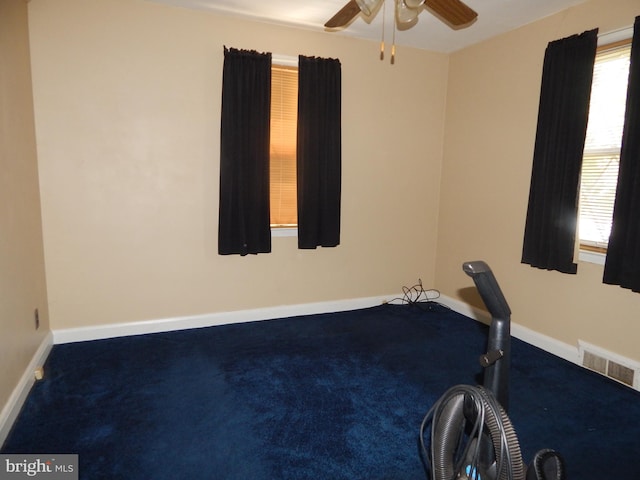5809 Eurith Ave, Baltimore, MD 21206 - spare room with a ceiling fan and carpet floors