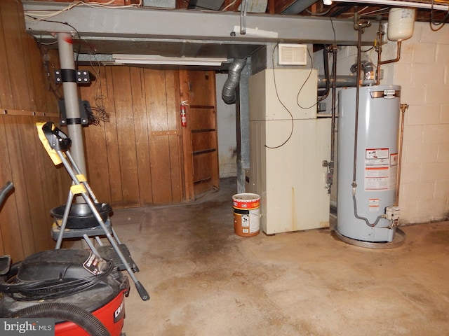 5809 Eurith Ave, Baltimore, MD 21206 - unfinished basement featuring gas water heater