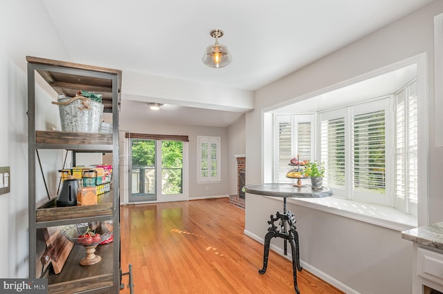 9016 Greylock St, Alexandria, VA 22308 - dining area with light wood-style floors and baseboards