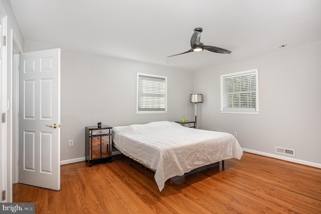 9016 Greylock St, Alexandria, VA 22308 - bedroom with wood finished floors and ceiling fan