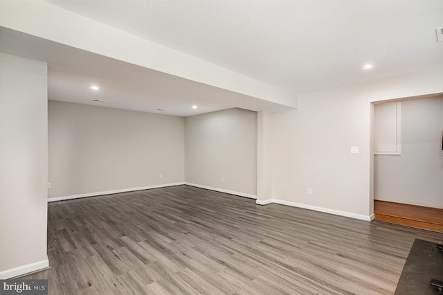 9016 Greylock St, Alexandria, VA 22308 - finished basement featuring wood finished floors and recessed lighting