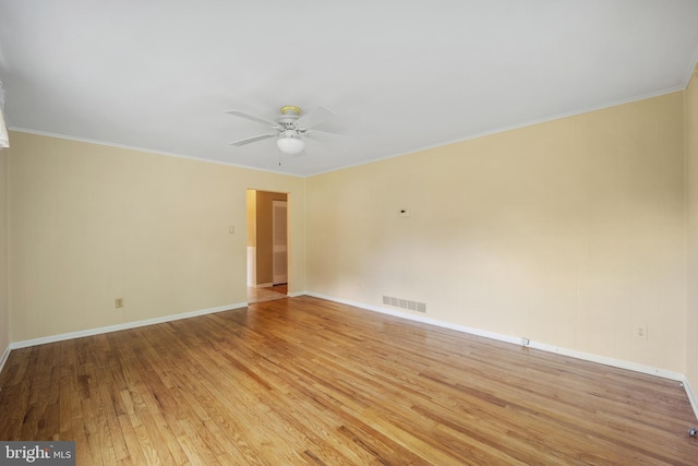 510 Revere Ct, Hockessin, DE 19707 - unfurnished room featuring light wood-type flooring, ceiling fan, and crown molding