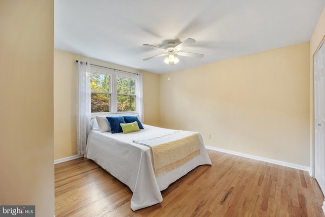 510 Revere Ct, Hockessin, DE 19707 - bedroom featuring light wood-type flooring and ceiling fan