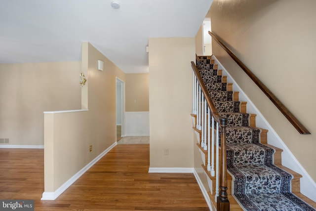 510 Revere Ct, Hockessin, DE 19707 - stairway with wood finished floors and baseboards