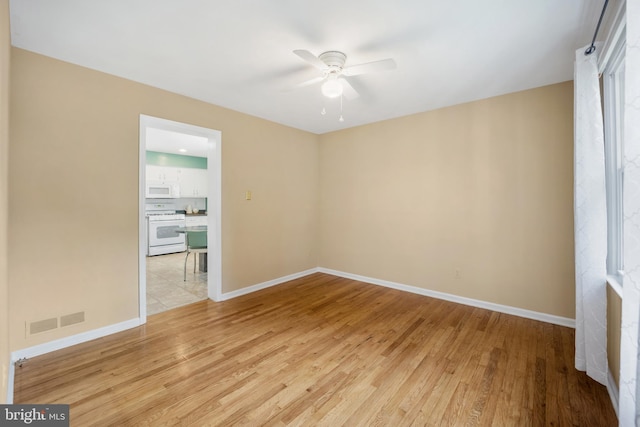 510 Revere Ct, Hockessin, DE 19707 - unfurnished room featuring ceiling fan and light wood-style floors