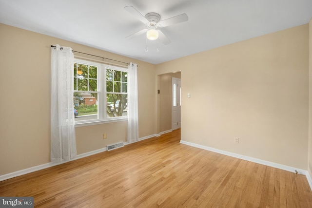 510 Revere Ct, Hockessin, DE 19707 - unfurnished room with light wood finished floors and a ceiling fan
