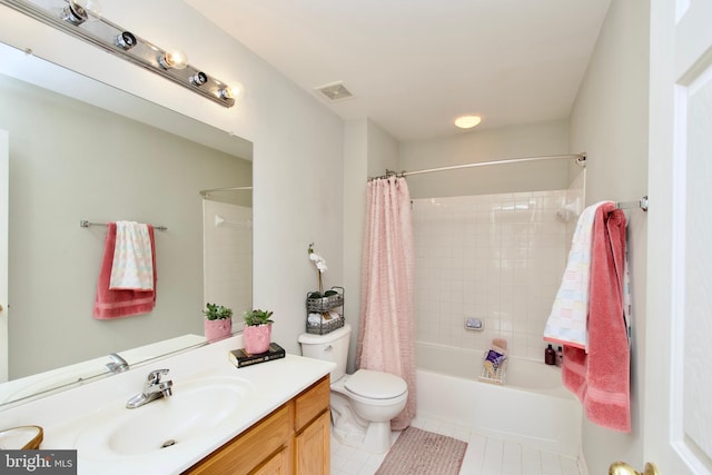 14813 Blackburn Rd, Burtonsville, MD 20866 - full bathroom featuring vanity, shower / bath combo, and tile patterned floors