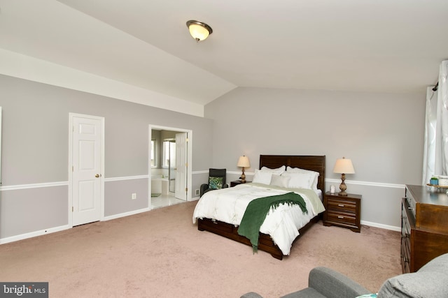 14813 Blackburn Rd, Burtonsville, MD 20866 - carpeted bedroom with vaulted ceiling and connected bathroom