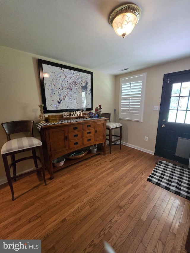 214 Dennison St, Colonial Beach, VA 22443 - foyer with wood finished floors and baseboards