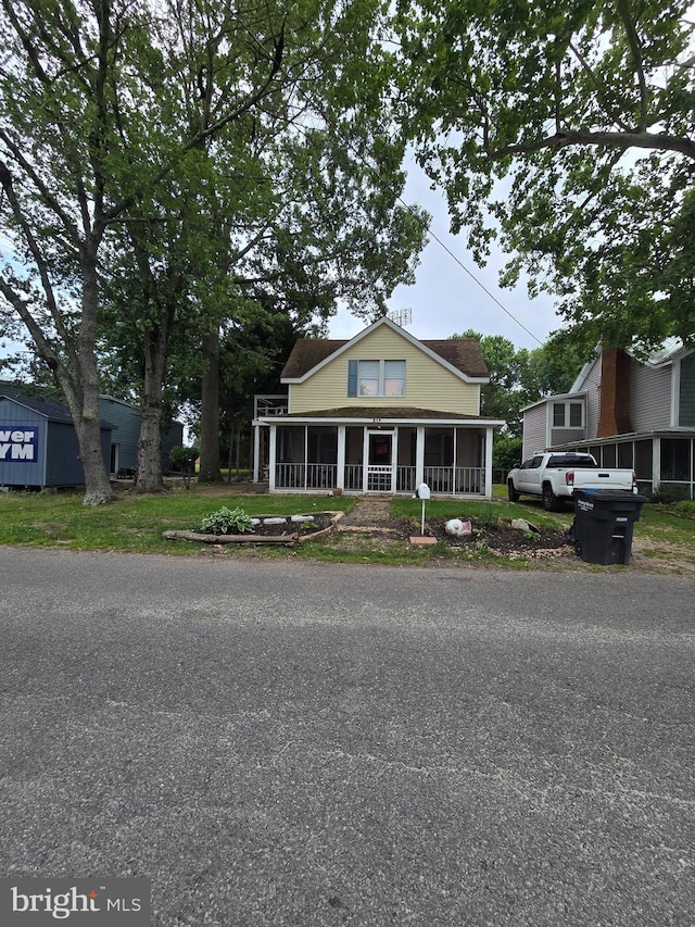 214 Dennison St, Colonial Beach, VA 22443 - view of front of home with a sunroom