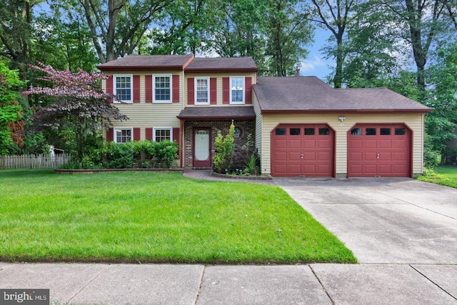 26 Millbank Ln, Voorhees, NJ 08043 - view of front facade with a garage and driveway