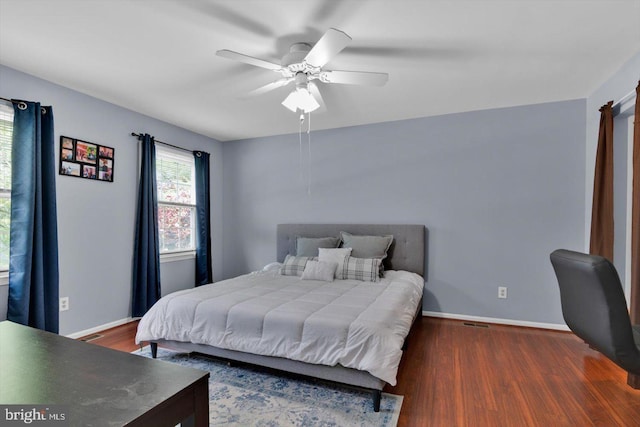 26 Millbank Ln, Voorhees, NJ 08043 - bedroom with wood finished floors and ceiling fan
