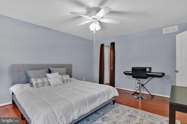 26 Millbank Ln, Voorhees, NJ 08043 - bedroom featuring wood finished floors and a ceiling fan