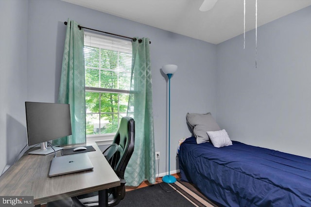 26 Millbank Ln, Voorhees, NJ 08043 - bedroom with an office area and wood finished floors