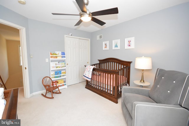 321 Coventry Ln, Lititz, PA 17543 - carpeted bedroom with a closet and ceiling fan