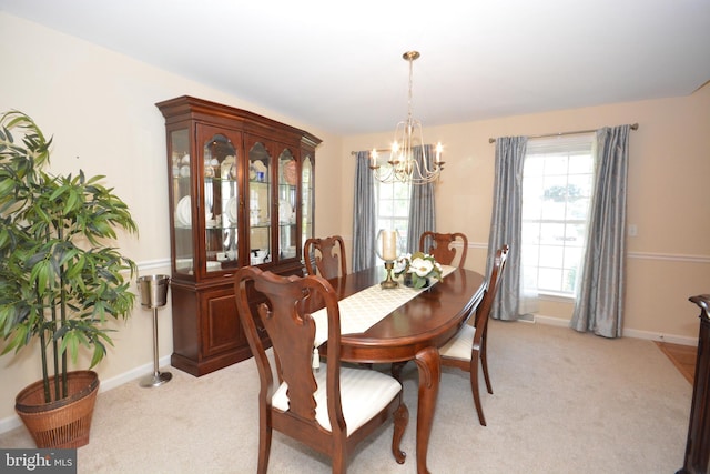 321 Coventry Ln, Lititz, PA 17543 - dining room featuring a chandelier and light colored carpet