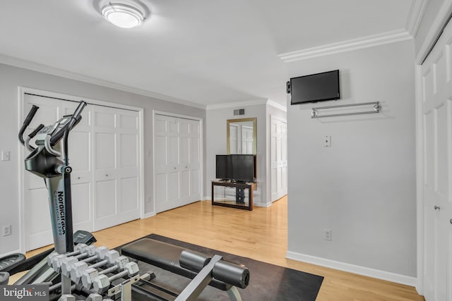 220 Longview Blvd, Gettysburg, PA 17325 - exercise area with wood finished floors and ornamental molding