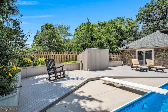 220 Longview Blvd, Gettysburg, PA 17325 - wooden deck with an outbuilding and a fenced backyard