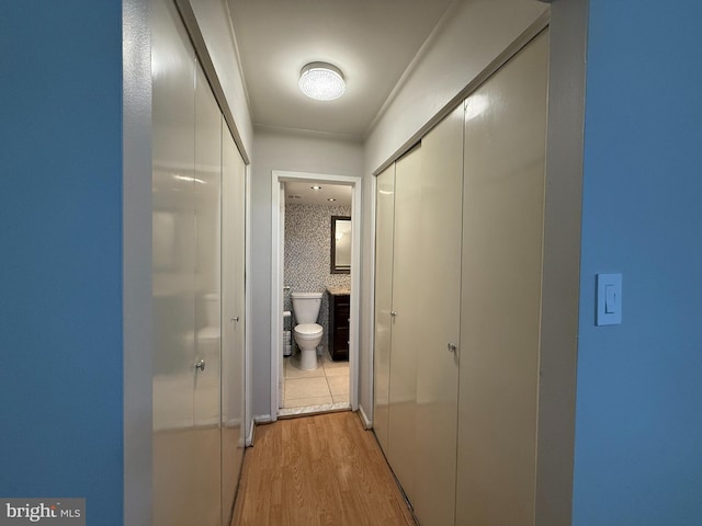 9711 Kings Crown Ct Unit 101, Fairfax, VA 22031 - corridor with light wood-style flooring