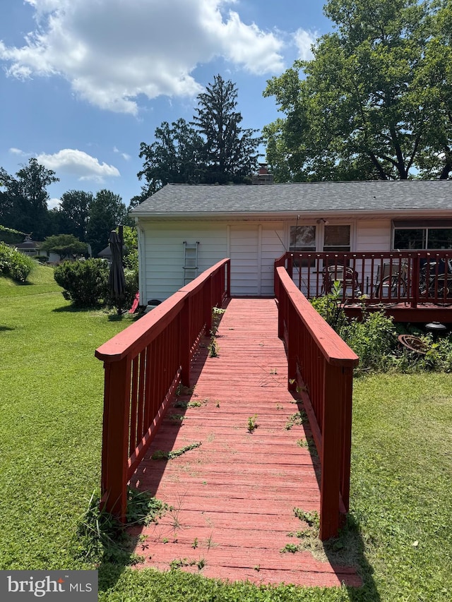 8910 Wilton Ave, Ellicott City, MD 21043 - deck with a lawn