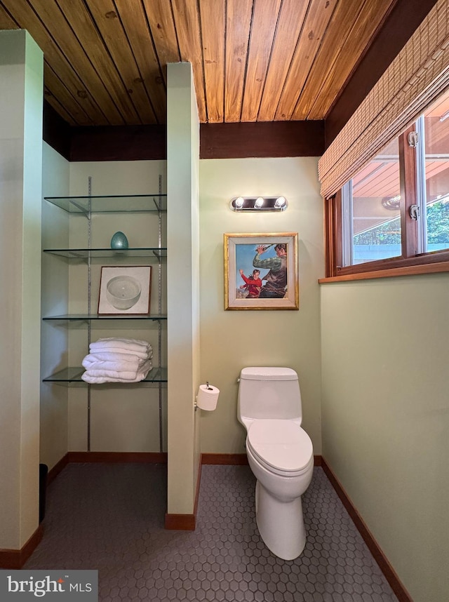 617 Old Mill Rd, Gettysburg, PA 17325 - bathroom with wood ceiling