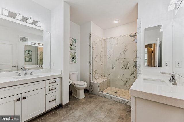 6107 Fairview Farm Dr Unit 306, Alexandria, VA 22315 - bathroom featuring a marble finish shower and vanity