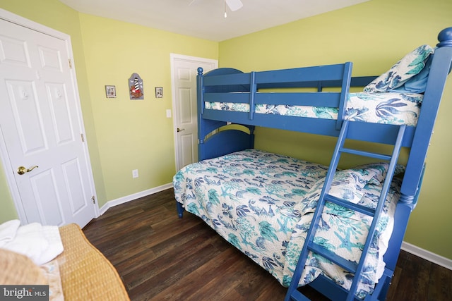 38337 N Mill Ln Unit 116, Ocean View, DE 19970 - bedroom featuring wood finished floors and a ceiling fan