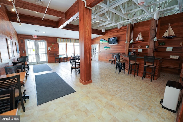 38337 N Mill Ln Unit 116, Ocean View, DE 19970 - lobby featuring wooden walls and beam ceiling