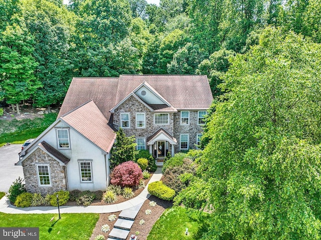 404 Herington Dr, Reading, PA 19608 - view of front of house featuring stone siding and stucco siding
